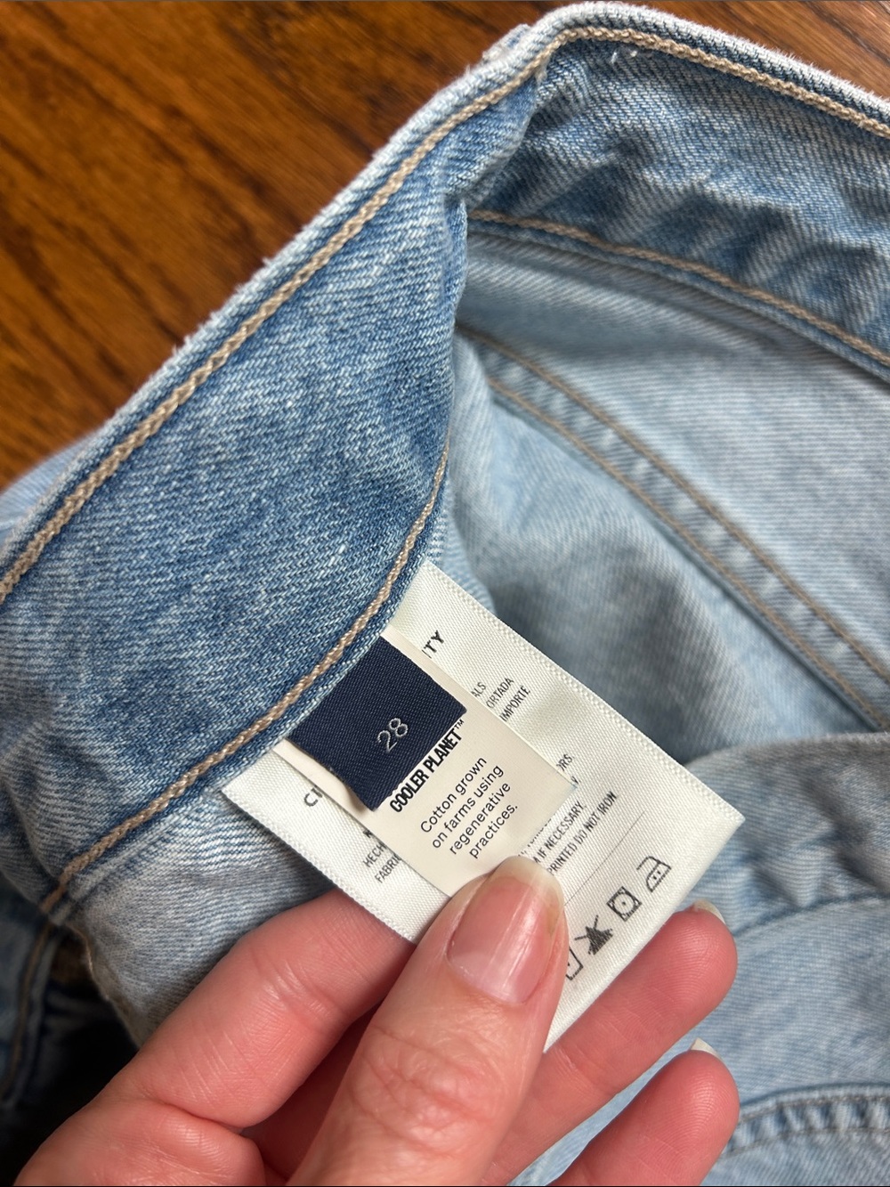 Citizens of Humanity Ayla Cargo Baggy Jeans Cloud Nine Light Blue Size 28 NWOT - Picture 4 of 10